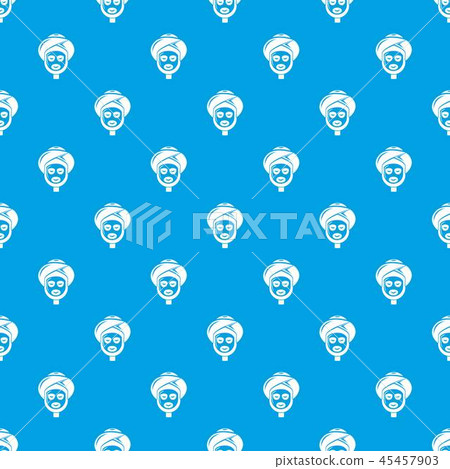 Facial spa treatment pattern vector seamless blue Facial spa treatment pattern vector seamless blue 45457903