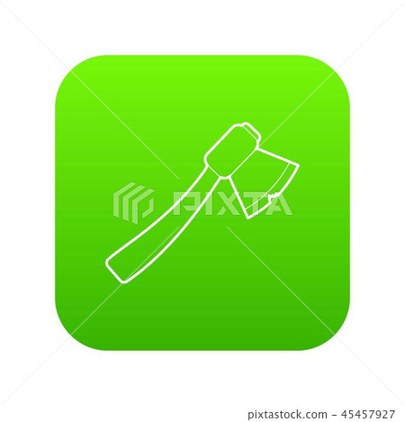 Axe icon green vector Axe icon green vector 45457927