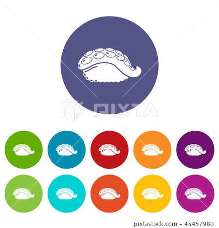 Sushi octopus icon, simple black style 45457980