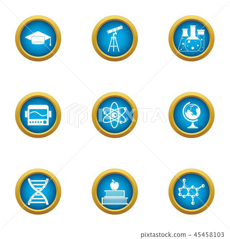 Clarification icons set, flat style Clarification icons set, flat style 45458103