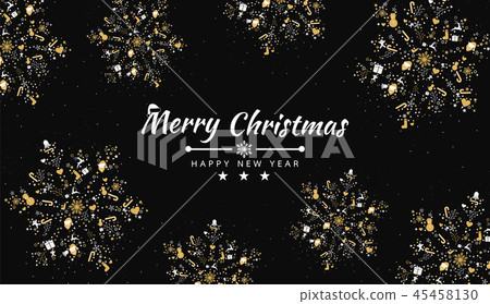 Merry Christmas background with element snowflakes Merry Christmas background with element snowflakes 45458130