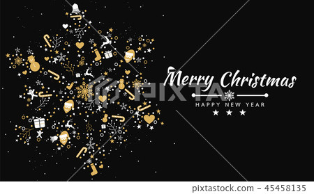 Merry Christmas background with element snowflakes Merry Christmas background with element snowflakes 45458135