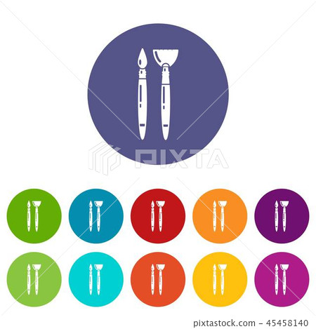 Brush icon, simple black style 45458140