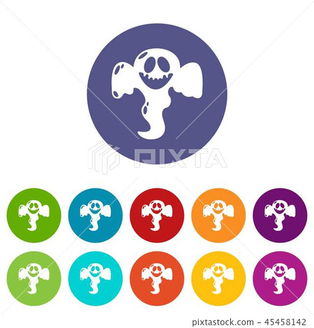 Ghost scaring icon, simple black style 45458142