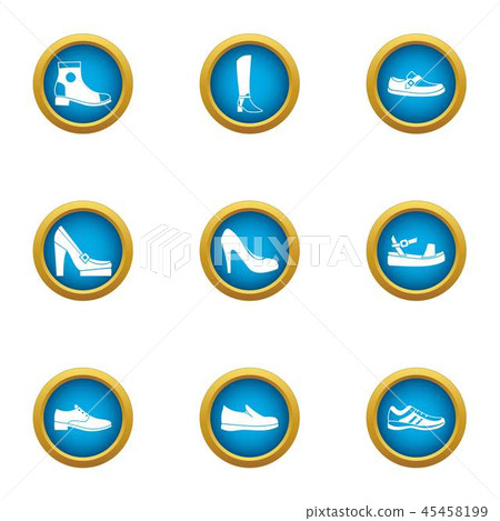 Horseshoe icons set, flat style Horseshoe icons set, flat style 45458199