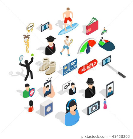 Panjar Icon Panjandrum icons set, isometric style - Stock Illustration [45458203 ...