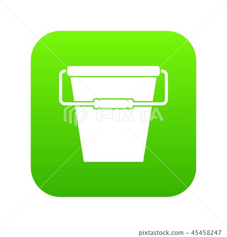 Empty bucket icon digital green - Stock Illustration [45458247] - PIXTA