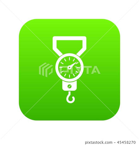 Spring scale icon digital green 45458270