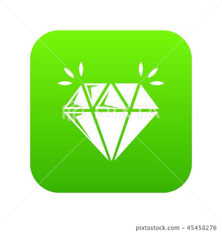 Mine diamond icon green vector Mine diamond icon green vector 45458276