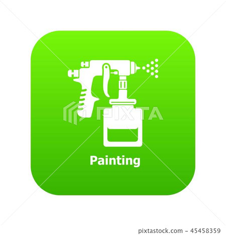 Spray gun icon green vector 45458359