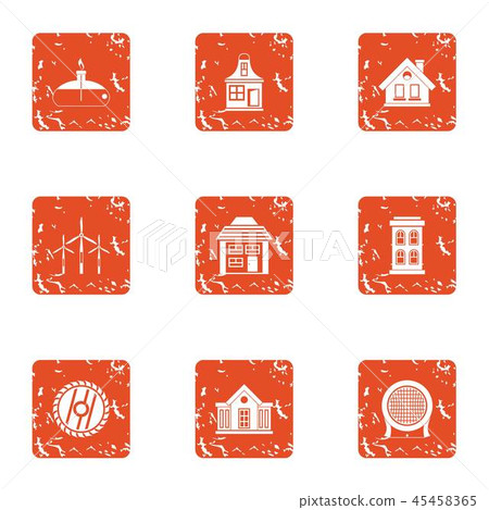 Disconnect icons set, grunge style Disconnect icons set, grunge style 45458365