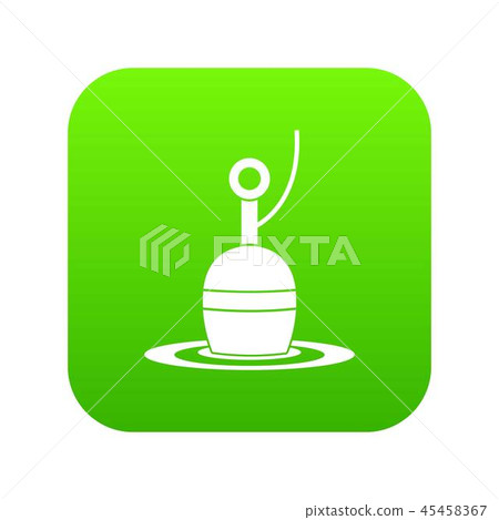 Floating bobber icon digital green Floating bobber icon digital green 45458367