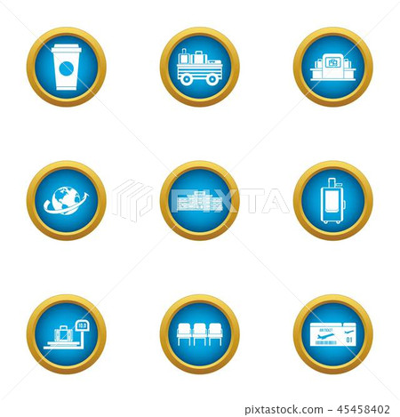 Thrust icons set, flat style 45458402