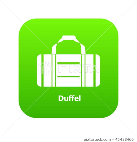 Duffel icon green vector 45458466