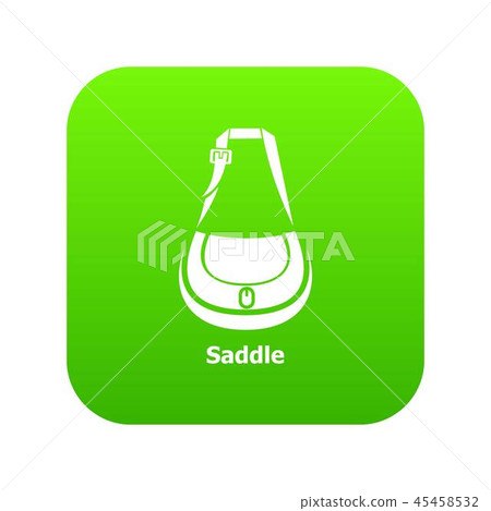 Saddle bag icon green vector 45458532