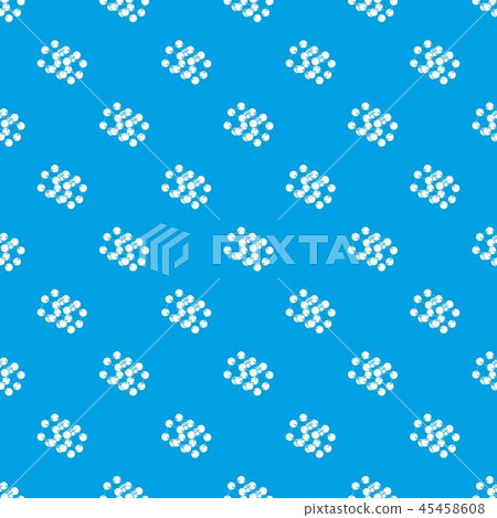 Triple molecule pattern vector seamless blue - Stock Illustration ...
