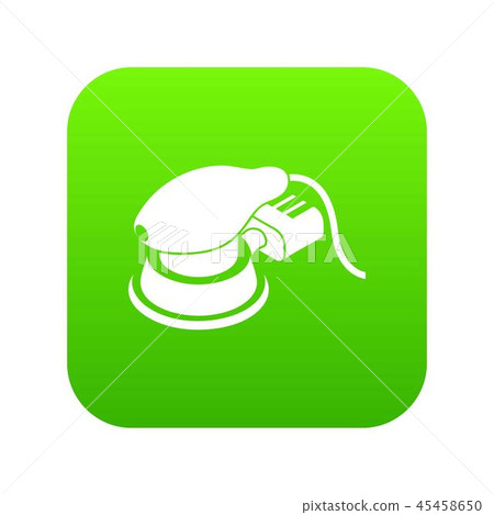 Circular sheet sander icon green vector Circular sheet sander icon green vector 45458650