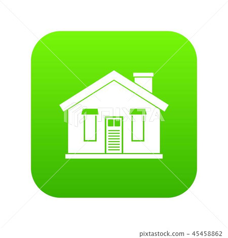 House icon digital green - Stock Illustration [45458862] - PIXTA