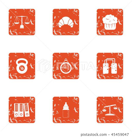 Equality icons set, grunge style Equality icons set, grunge style 45459047