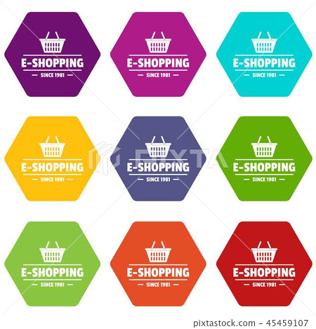 E shipping icons set 9 vector E shipping icons set 9 vector 45459107