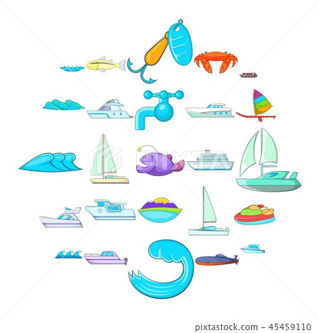 Dip icons set, cartoon style Dip icons set, cartoon style 45459110