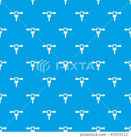 Mining hammer drill pattern vector seamless blue Mining hammer drill pattern vector seamless blue 45459112