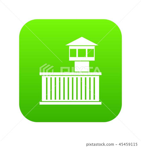Prison tower icon digital green Prison tower icon digital green 45459115