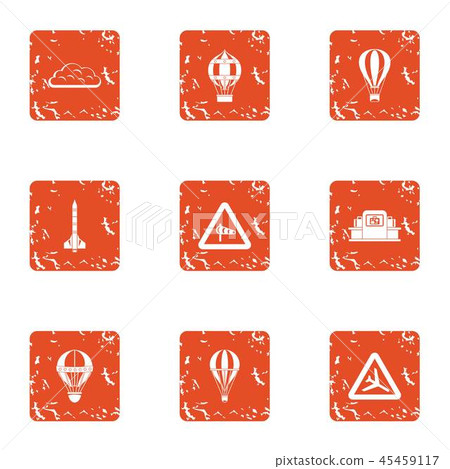 Restriction icons set, grunge style Restriction icons set, grunge style 45459117