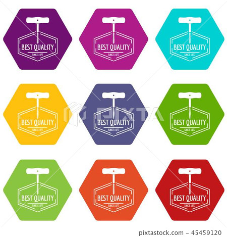 Bottle opener icons set 9 vector Bottle opener icons set 9 vector 45459120