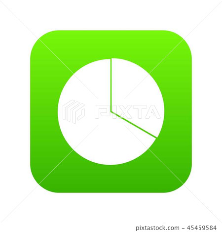 Circle chart infographic icon digital green - Stock Illustration ...