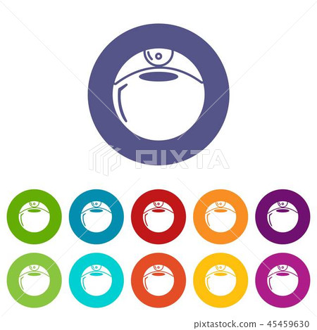 Perfume bottle round icon, simple black style - Stock Illustration ...
