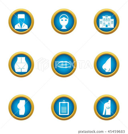 Increase icons set, flat style 45459683