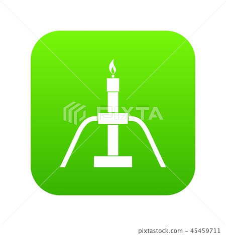 Gas flaring icon digital green 45459711