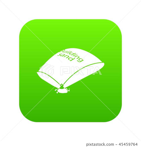 Sand bag icon green vector 45459764