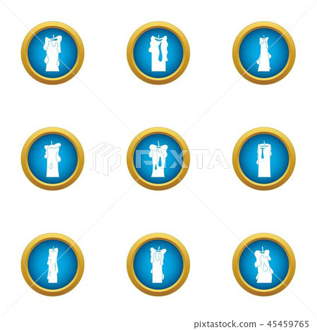Candlestick icons set, flat style Candlestick icons set, flat style 45459765
