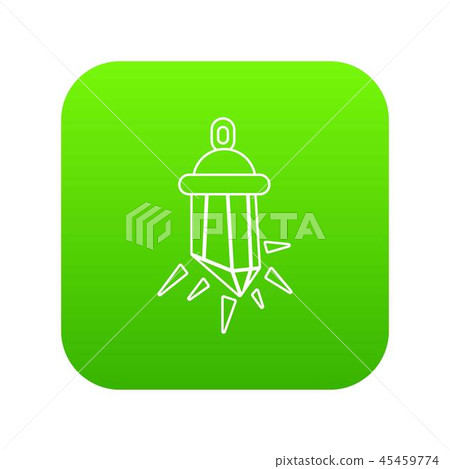 Diamond amulet icon green vector 45459774