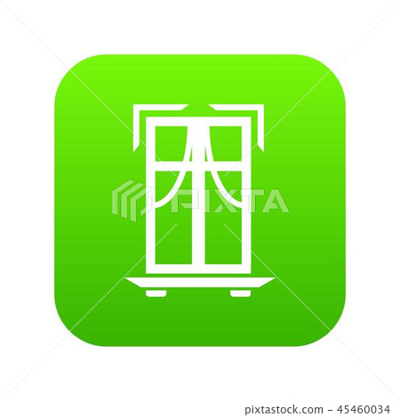 Sill window frame icon green vector Sill window frame icon green vector 45460034