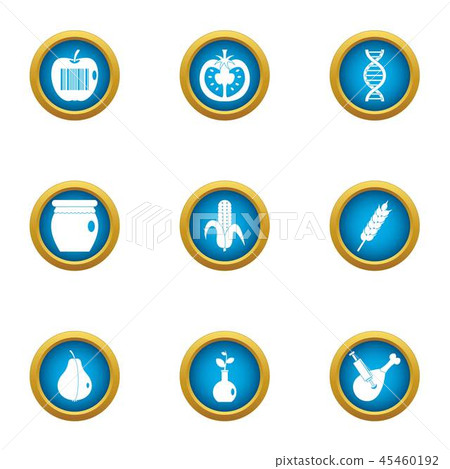 Preserving icons set, flat style 45460192