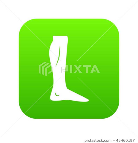 Human leg icon digital green Human leg icon digital green 45460197