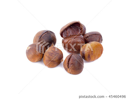 Chestnuts on white background. Chestnuts on white background. 45460496