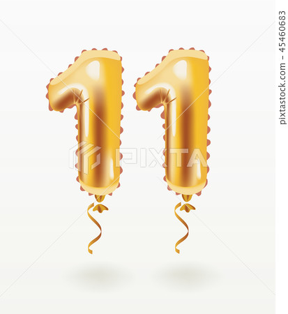 11 Years Golden Aluminum Foil Balloon anniversary 11 Years Golden Aluminum Foil Balloon anniversary 45460683