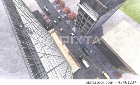 Image Perth 1 illustration style when climbed to the foothold of a construction site 45461234
