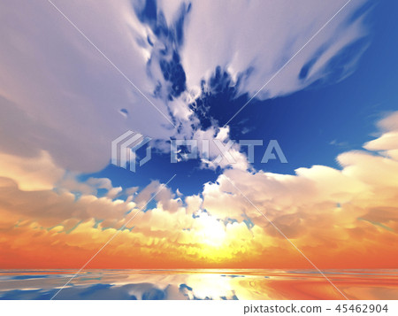 Wind and clouds with the sea 45462904
