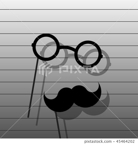 Vector hipster image with mustache and glasses. Best for your party. Vector hipster image with mustache and glasses. Best for your party. 45464202