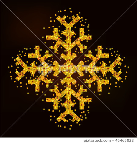 Magic Golden Snowflake 45465028