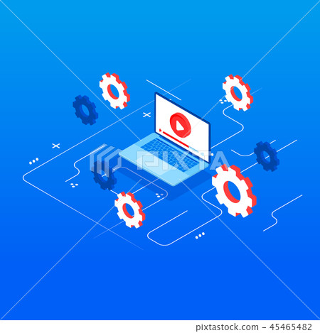 Vector concept for online education. - Stock Illustration [45465482 ...