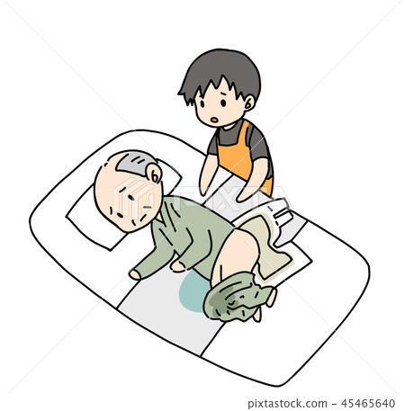 There is diaper exchange and incontinence rubber sheets 45465640