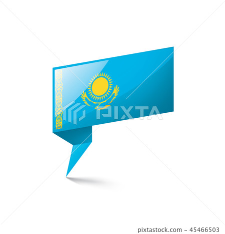 Kazakhstan flag, vector illustration on a white background 45466503