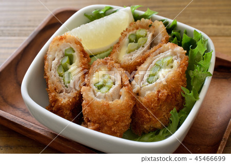 豬肉蘆筍炸肉排 豬肉蘆筍炸肉排 45466699