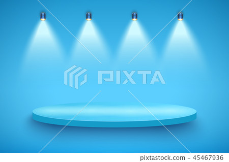 Blue Presentation platform 45467936